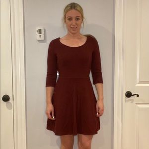 A-Line Maroon Dress